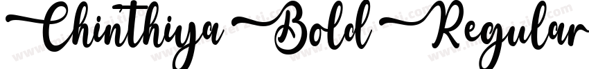 Chinthiya Bold Regular字体转换